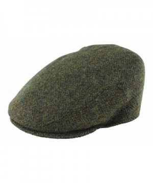 Failsworth Millinery Stornoway Flat Cap - Green/Brown - C4186KLQWE5