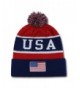 W REPUBLIC APPAREL USA Flag Team Beanies American Winter Olympics Patriotic Pom - CJ180RK5W3A