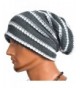 VECRY Men's Slouchy Beanie Knit Crochet Rasta Cap For Summer Winter - Stripe-grey - CR187C63ZII