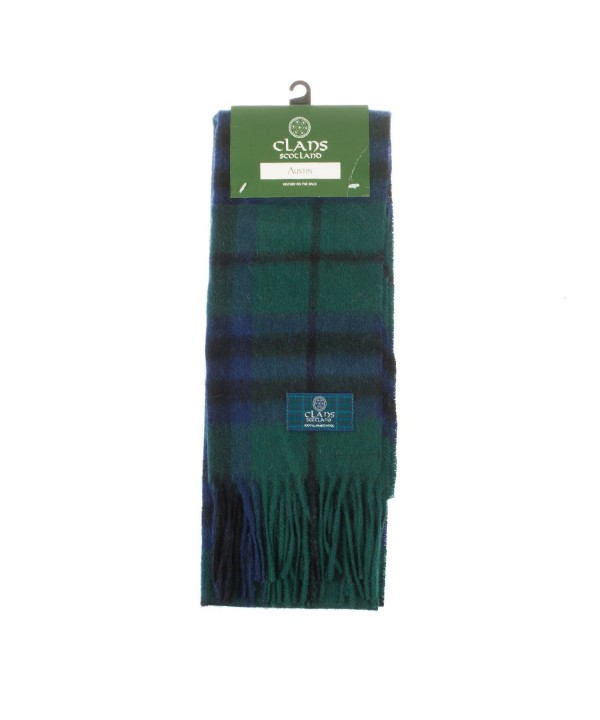 Clans Of Scotland Pure New Wool Scottish Tartan Scarf Austin (One Size) - CC123H4E8UF