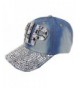 Desheng Womens Studded Rhinestone Baseball