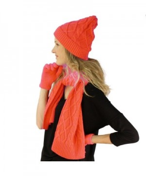 Ladies Winter Beanie Hat Gloves in Fashion Scarves