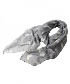 ctshow Dachshund Print Voile Print Scarf Fashionable Women Scarves shawl - Gray - CP182KO4TQ7