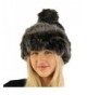 Faux Fur Thick Cable Knit Bucket Fleece Lined Pom Pom Chunky Beanie Hat - Black - CU12MXMBFBW