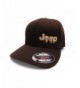 Jeep Logo With Punisher Skull Symbol Left Panel Embroidered Flexfit Twill Cap - Brown/Tan - CE12IJW8315