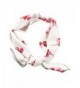 GERINLY Womens Neckerchief - Red Cherry Print 20 inches Square Hair Scarf - White - C7184DQCH48
