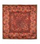 Pavlovo Posad Shawl Scarf Wrap 100% Silk Satin 35x35'' 28 vibrant colors - Orange - CF12FFIPSDR