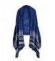 Hiwil Womens Knitted Cashmere Reversible Wrap Shawls Blanket Ponchos Cardigans Capes Coat Sweater - 19 Blue - CF186SZE9XD