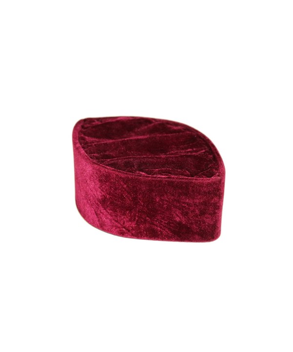 Oga Faaji African Native Hat Foldable Velvet Hat - Light Burgandy - C9185N4DR3Z