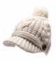 Womens Knitted Skully MIRMARU Scrunchy in Women's Skullies & Beanies