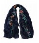 Womens Fashion Scarves Oversized Shawl Wrap Warm Linen Soft Long Scarf for Winter - Navy Blue - CE187QIH95T
