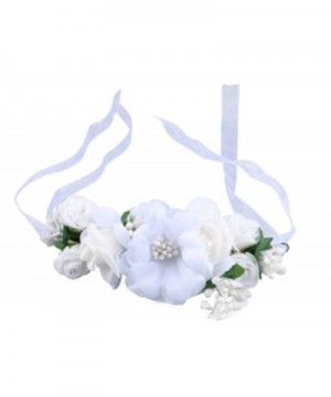 Coxeer Flower Wedding Headband Garland in  Women's Headbands in  Women's Hats & Caps