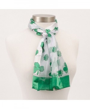 Shamrock Scarf Green Patricks White in Fashion Scarves