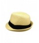 Premium Classic Natural Fedora Straw in Women's Fedoras