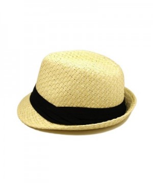 Premium Classic Natural Fedora Straw in Women's Fedoras