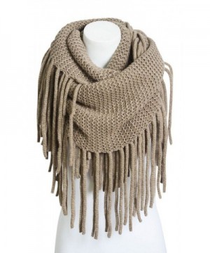 Womens Chunky Winter Tassel Infinity