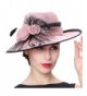 Koola's hats Champagne Brown 3 Layers Sinamay Kentucky Derby Church Sun Summer Hats - Pink - CV12FZF0BJB