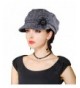 EINSKEY Womens Visor Beret newsboy Cap Wool Felt Cloche With Flower Cabbie Hat For Ladies Girls - Grey - CE12G9L83YZ