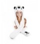 TopTie Faux Fur Cute Animal Ears Hat- Mittens Scarf Hood - Panda Hat - Panda - CO11PI1F64X