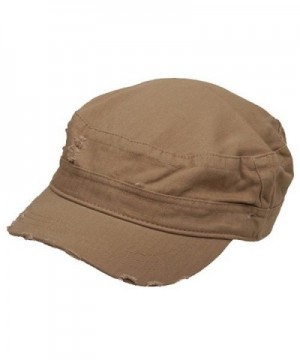 Cotton Herringbone Army Cap-Tan - CB111L4KM8V