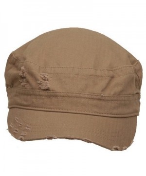 Hatiya Cotton Herringbone Army Cap Tan