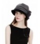SIGGI Cloche Round Hat For Women 1920s Fedora Bucket Vintage Hat Flower Accent - 69160_grey - C3120XDSXJP