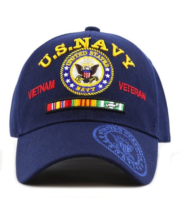 US Navy Vietnam Veteran Licensed Military Ball Cap (One Size Fits All- US Navy (Blue)) - CX12JOAG3XZ