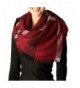Apparelism Women's Winter Oversized Plaid Square Large Blanket Scarf Wrap Shawl. - A.burgundy - CV186GNR65Y