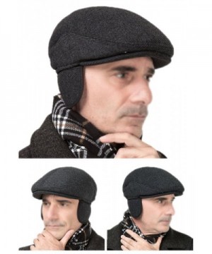 LAN GO Classic Gentleman Earflap Circumference in Men's Skullies & Beanies