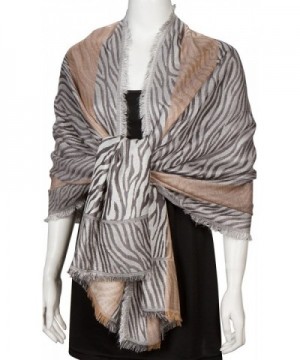 Sakkas Zebra Pashmina Scarf / Stole / Wrap / Shawl - Grey - C311FABFIF7