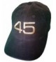 45 Trump Hat/Cap - Black Structured Mesh Back OR Unstructured - Distressed Black/Gold Embroidery - CU12NT7NXHR