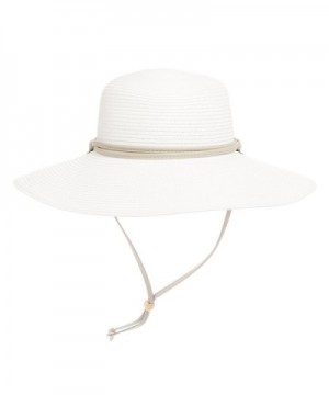 Sloggers Womens Wide Brim Braided UPF 50+ Hat - White - CG11Q2REDSR