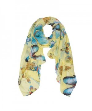 Sukidaya Scarves Chiffon Lightweight Butterfly