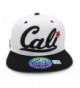 Embroidered CALIFORNIA Snapback WHITE BLACK