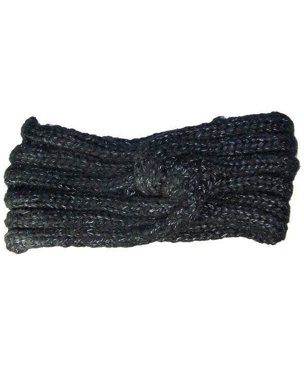 Best Winter Hats Womens Rib Stitch W/Twist Design Headband/Warmer (One Size) - Black - CC12NB7N3Z0