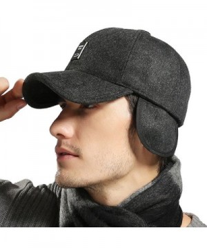 Lined Adjustable Baseball Winter Black in Men's Baseball Caps