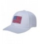 CHRISTYZHANG American Flag Hat Embroidered 100% Cotton Adjustable Strap Baseball Caps - White - CA185IANDHT