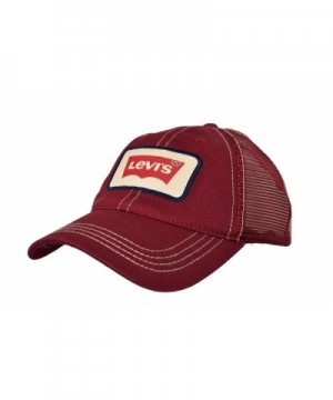 Levi's100% cotton Levi's Men's Batwing Logo Patch Adjustable Snapback Hat - Red - CA184YS6MEW