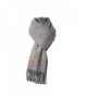 Cashmere Scarf For Womens-Mens Super Soft Fashion Long Tassel Grey Scarf（80.7X25.6 In） - C0187R0D0Q3