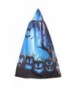 KaiCran Women Novelty Pumpkin Print Cape Scarf Halloween Poncho Shawl Wrap Costume - Blue - CA186H0R7HI