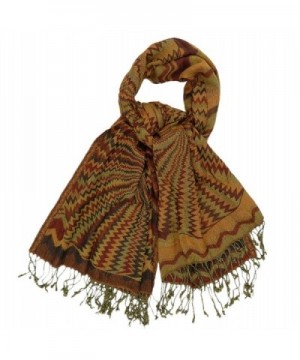 Collection XIIX Women's Multi Patterned Fringed Shawl Wrap - Red Robin - CE110YT3989