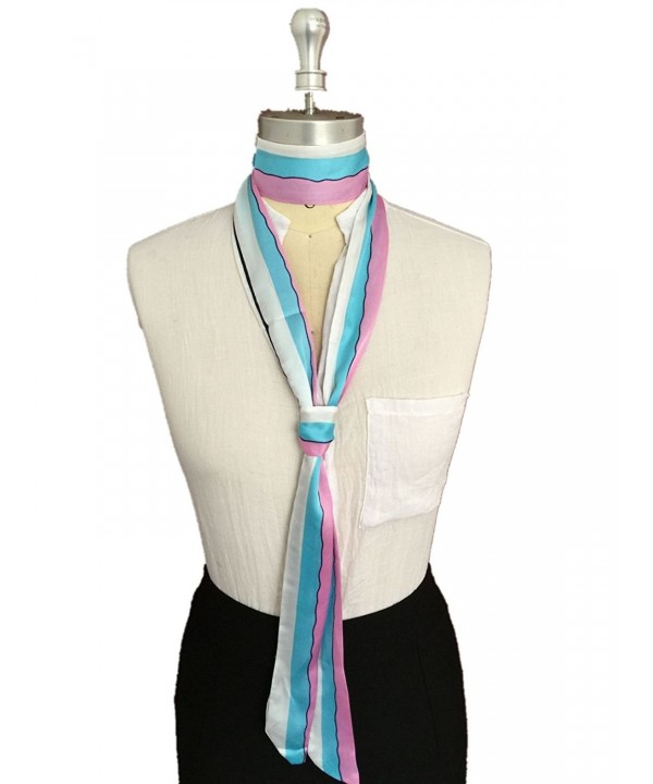 Future Girl Women's Women's Fashion Skinny Tie - Pink Plus Blue-1 - CJ1884M0KZN