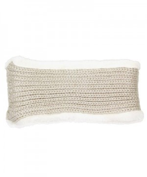 Me Plus Women's Winter Fleece Lined Thick Knit Headband Ear Warmer - Beige - CW1884DCX4G