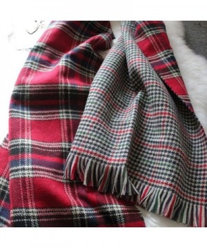 Womens Retro Tartan Blanket Winter