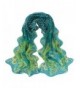 LEERYA Women Peacock Pattern Soft Silk Chiffon Shawl Wrap Wraps Scarf Scarves - Green - CT12LVNO9UN