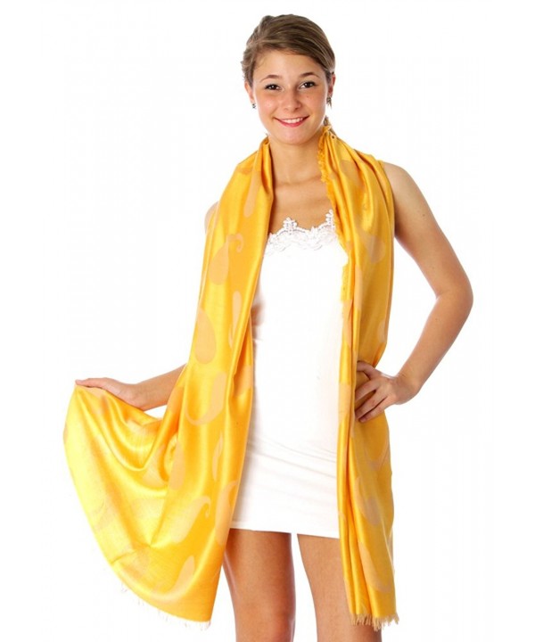 SERENITA Reversible baby paisely pashmina - Yellow - C511DG5DDWZ