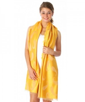 SERENITA Reversible paisley pashmina Yellow