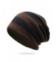 Unisex Slouchy Stretch Headwear Beanies - Black Brown - CK186O70E44