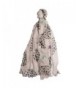 Womens Elephant print spring stole Grey One