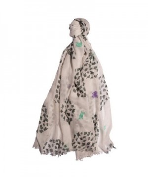 Womens Elephant print spring stole Grey One